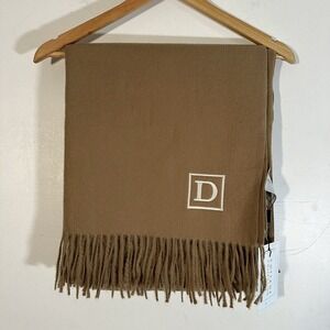 Bedford Collections Edinburgh Throw Sandalwood Blanket Faux Cashmere Monogrammed